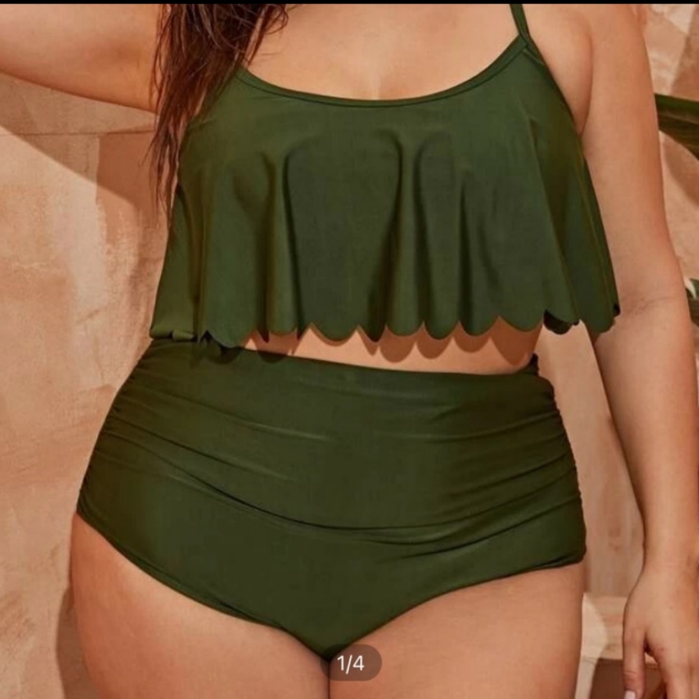2 piece high waisted bathing suit